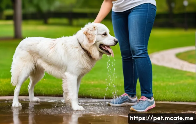 강아지 엉덩이 티슈와 반려견의 건강 관리 설명 사진