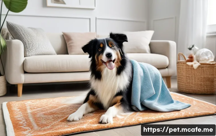강아지 엉덩이 티슈와 반려견의 건강 관리 관련 이미지