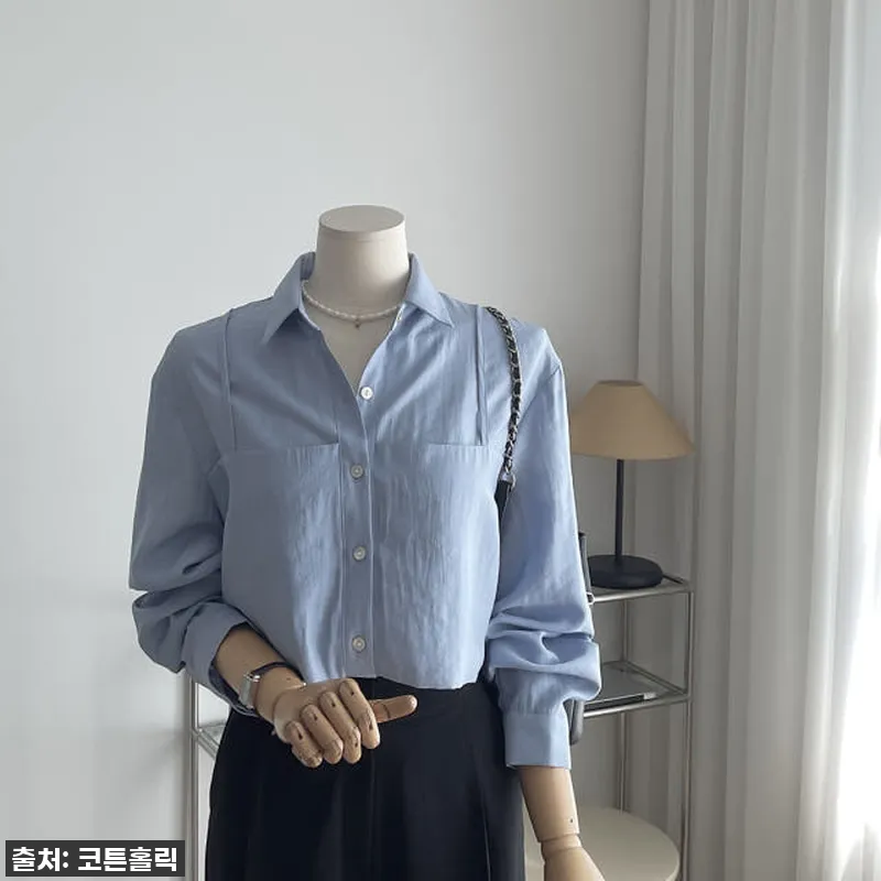 레일라 출근룩 뷔스티에 블라우스, 이 설명 사진