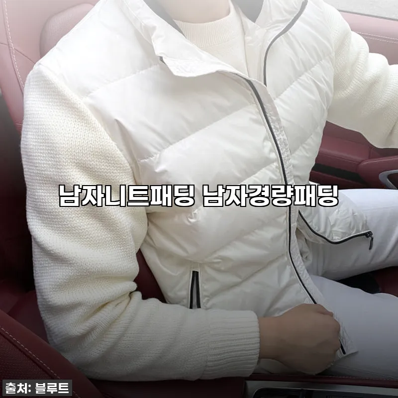 남자니트패딩 경량패딩 사용후기: 가볍 관련 이미지