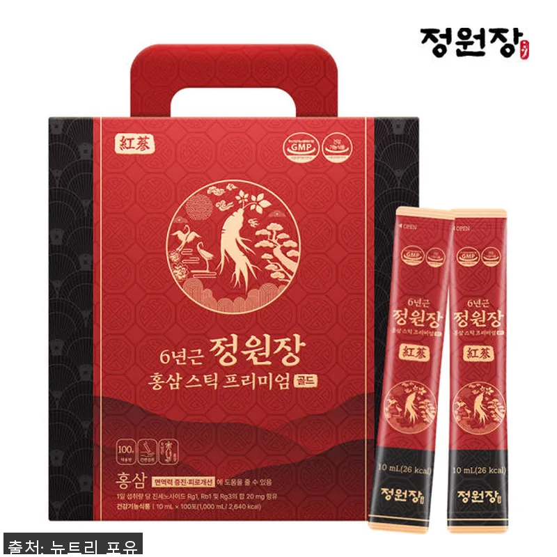 정원장 6년근 홍삼 스틱 프리미엄 골 설명 사진