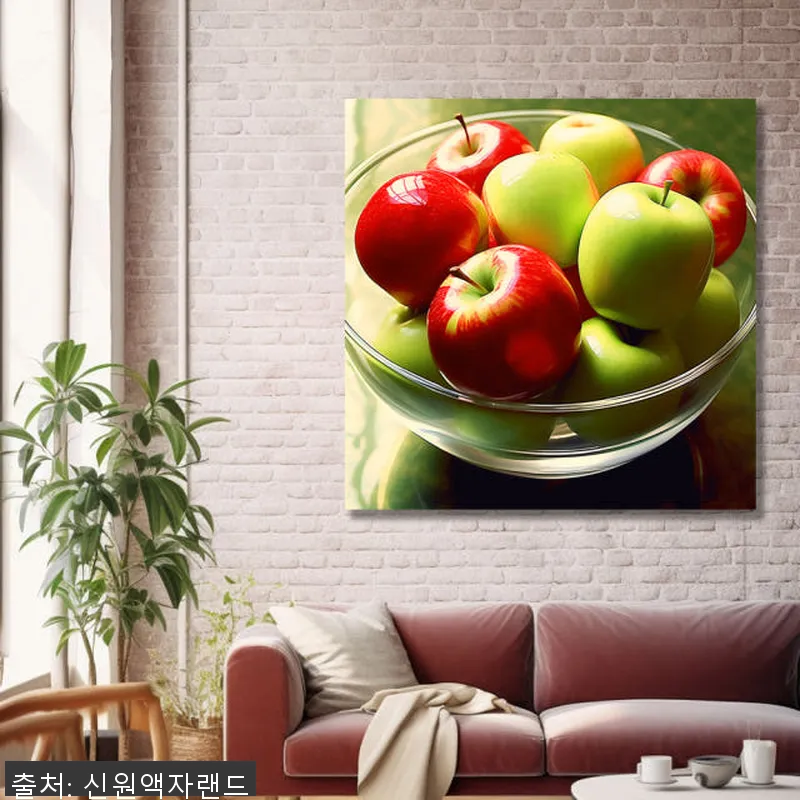 금전운 빨간 사과 80x80cm 캔버 관련 이미지