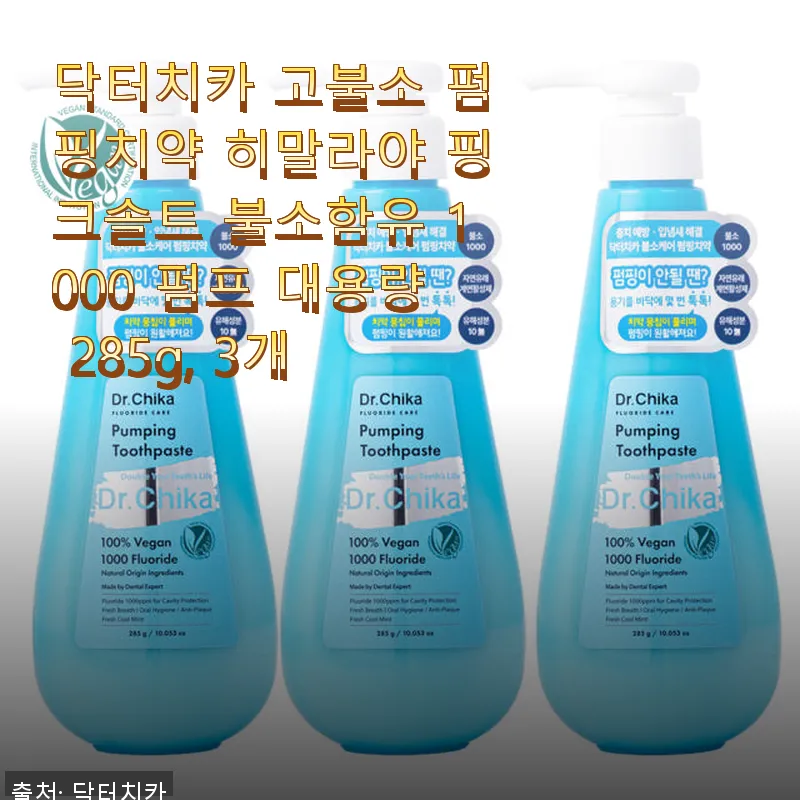 닥터치카 고불소 펌핑치약 히말라야 핑 관련 이미지