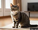 고양이의 꼬리 언어와 상호작용의 예 관련 이미지