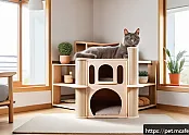고양이 운동기구와 함께하는 건강한 생활 관련 이미지