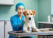 강아지 화상 치료와 수의사 방문 주기 관련 이미지