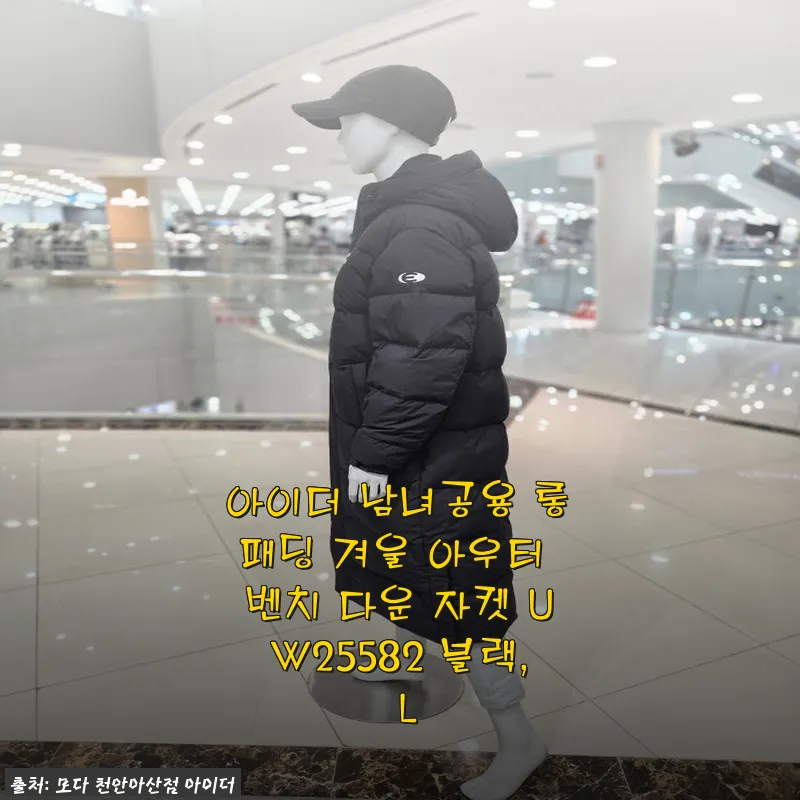아이더 남녀공용 롱패딩 UW25582 블랙 L 사용후기 - 따뜻함과 스타일을 한번에