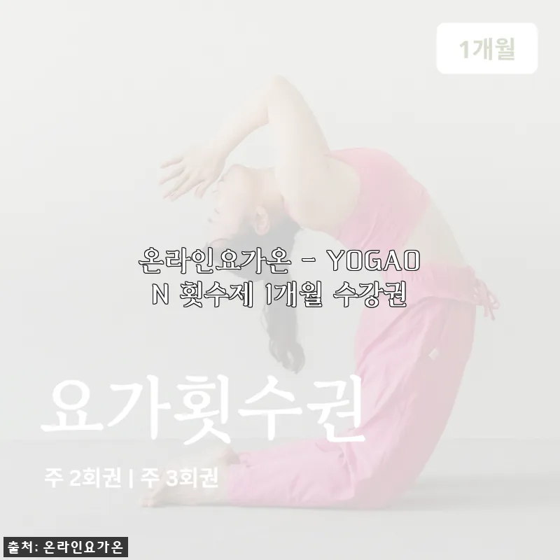 온라인요가온 - YOGAON 횟수제 1개월 수강권 사용후기