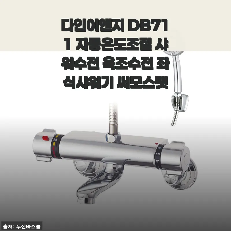 다인이엔지 DB711 자동온도조절 샤워수전 사용후기 - 온도 조절이 이렇게 편할 줄이야!