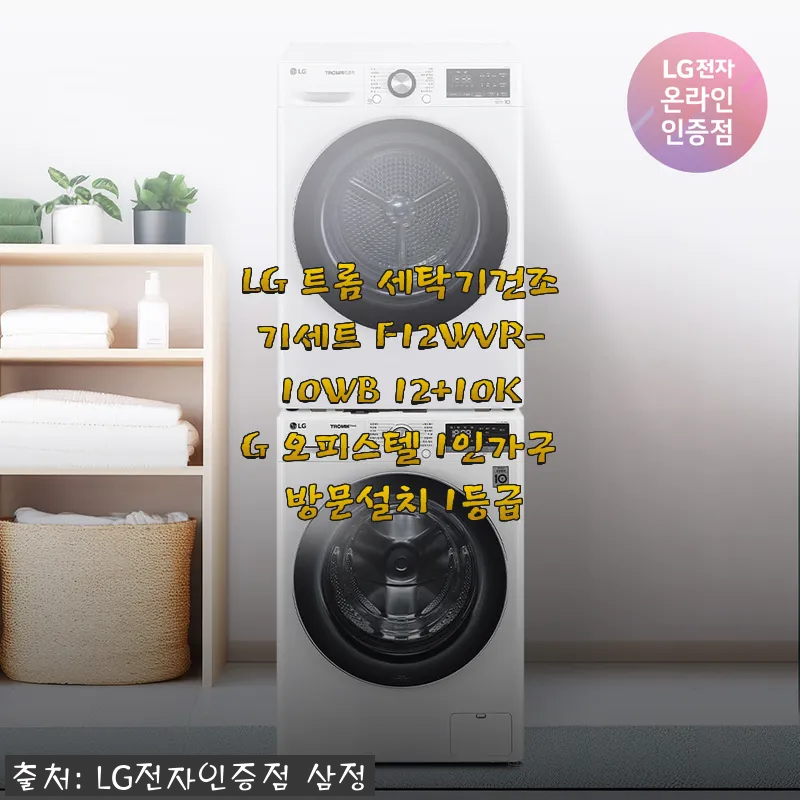 LG 트롬 세탁기건조기세트 F12WVR-10WB 12+10KG 사용후기와 실제 경험