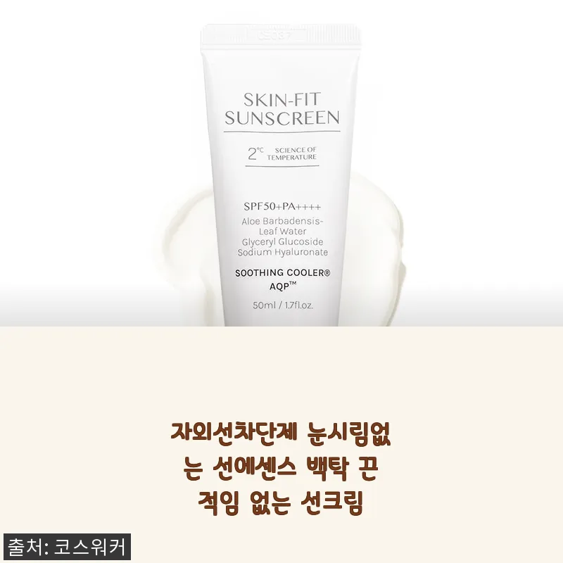 자외선차단제 눈시림없는 선에센스, 백탁과 끈적임 없이 촉촉한 사용후기