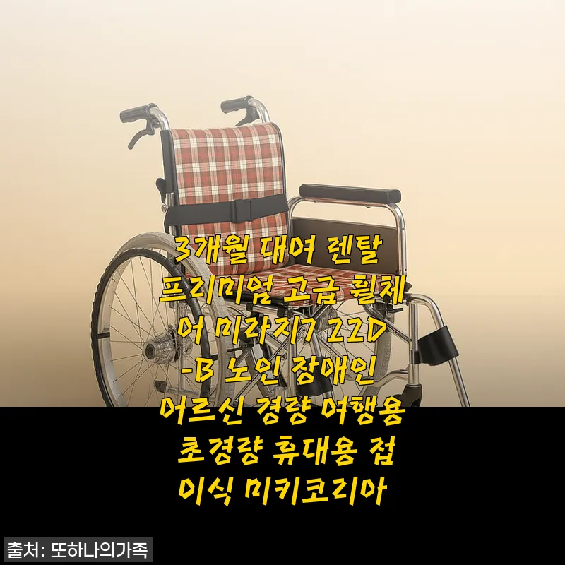 미라지7 22D-B 프리미엄 고급 휠체어 사용후기와 렌탈 경험담