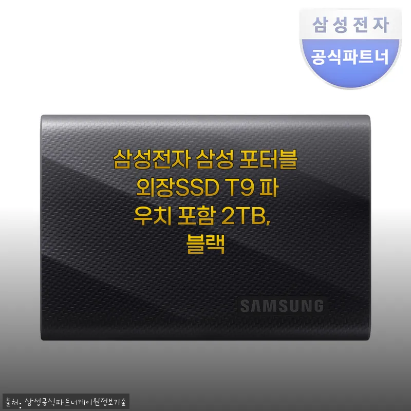 삼성전자 삼성 포터블 외장SSD T9 2TB 블랙 사용후기 - 빠르고 넉넉한 저장공간이 필요할 때