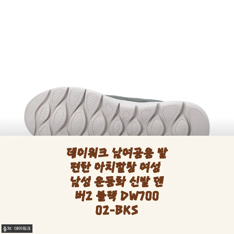 데이워크 남여공용 덴버2 블랙 DW70002-BKS 신발 사용후기와 실제 경험