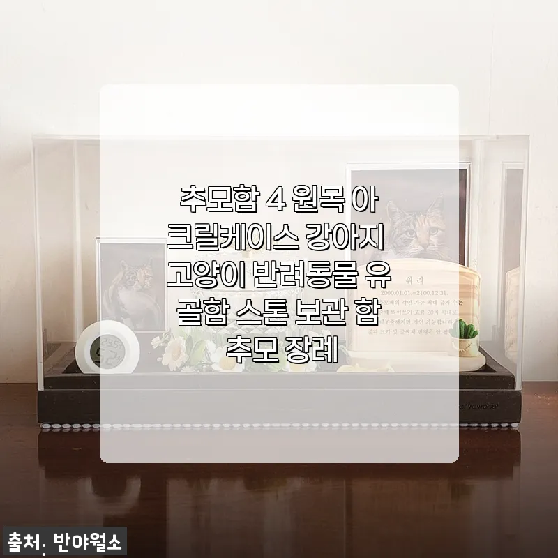 추모함 4 원목 아크릴케이스 사용후기: 반려동물과의 소중한 기억을 담다