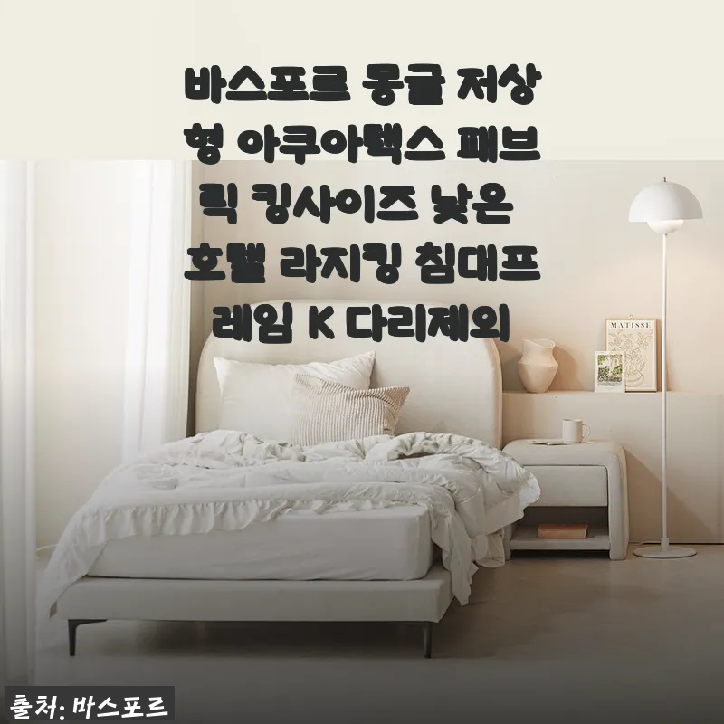 바스포르 몽글 저상형 아쿠아텍스 패브릭 킹사이즈 침대프레임 사용 후기